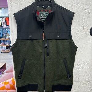 Woolrich green wool vest